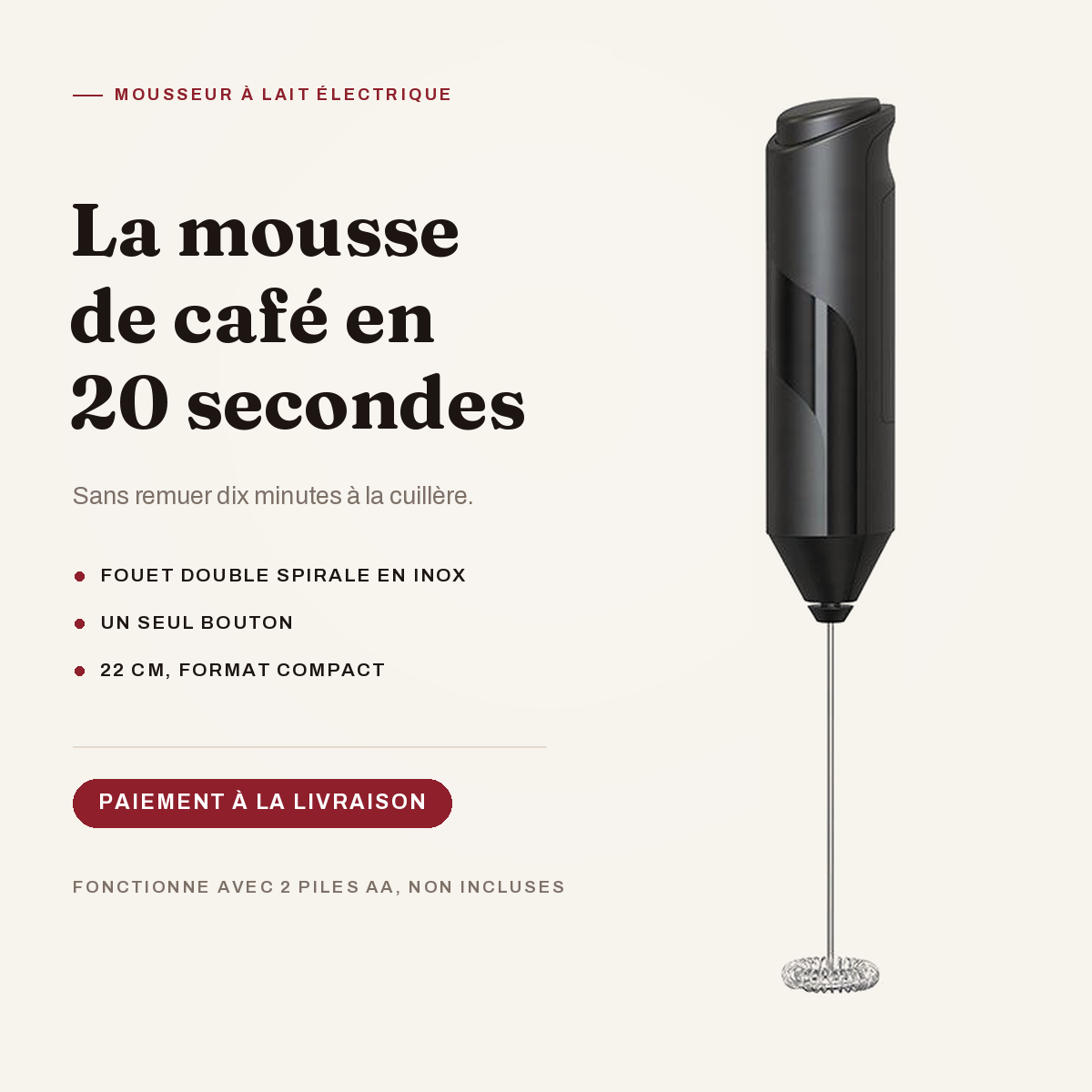 Mousseur à lait électrique
