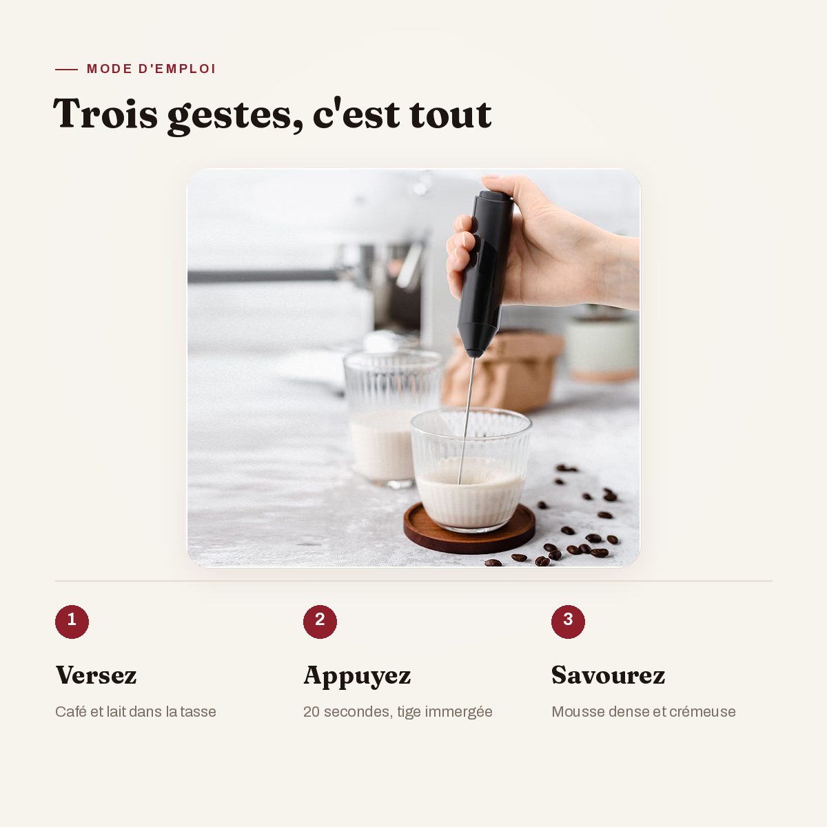 Mousseur à lait électrique